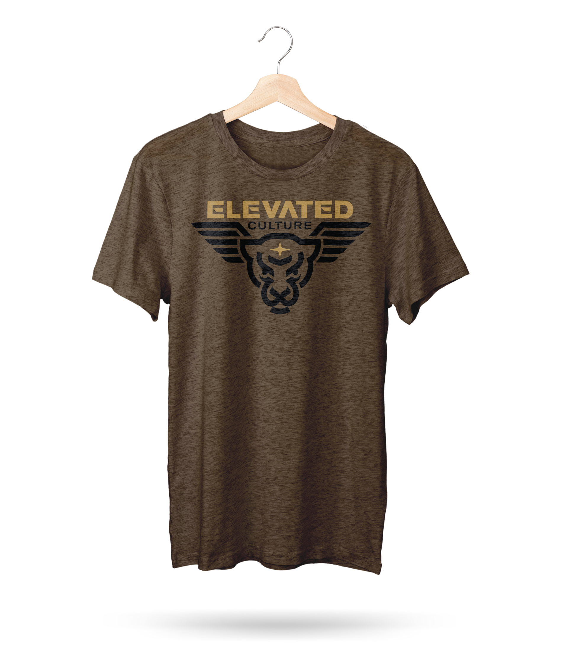 Elevated Logo Brown Tee