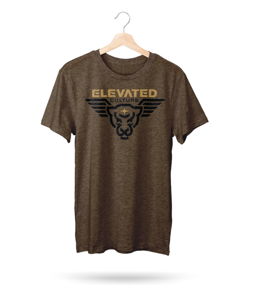 Elevated Logo Brown Tee